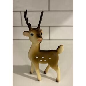 Vintage Rubber Deer Fawn Christmas Reindeer made in Japan
